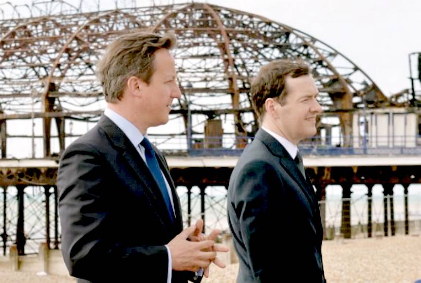 David Cameron and George Osborne, conservative party visit