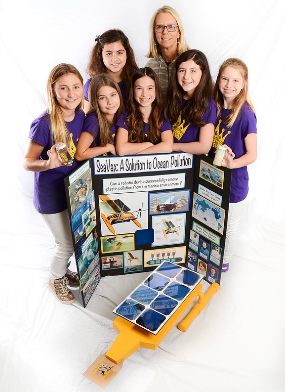 Robotics all female team who are great at coding computers