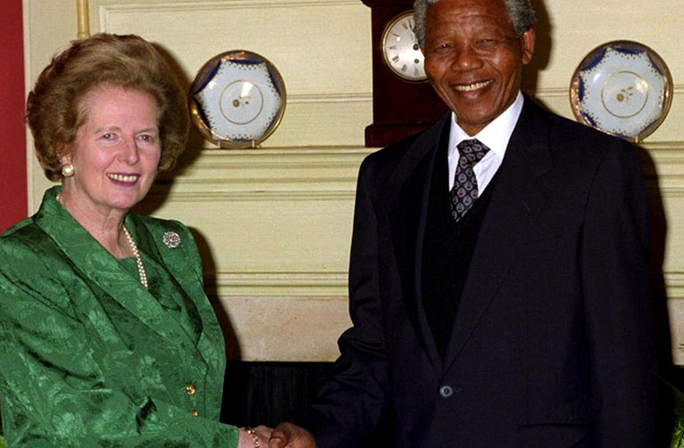 Magaret Thatcher, Maggie, and Nelson Mandela