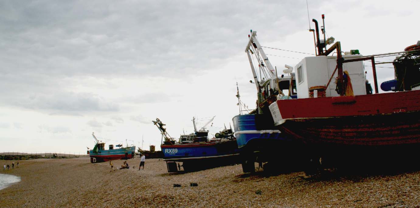 The largest beach launched fishing fleet dormant on Hastings beaches