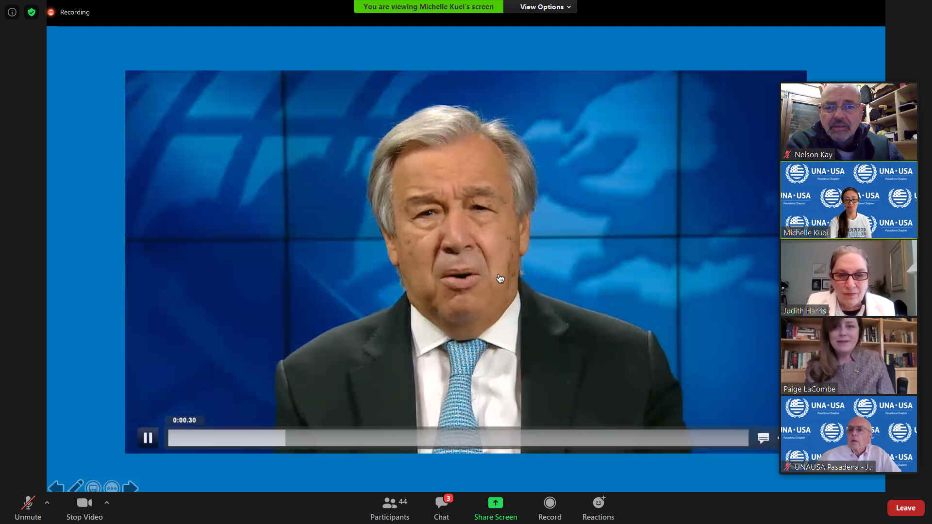 António Guterres is the secretary general of the United Nations