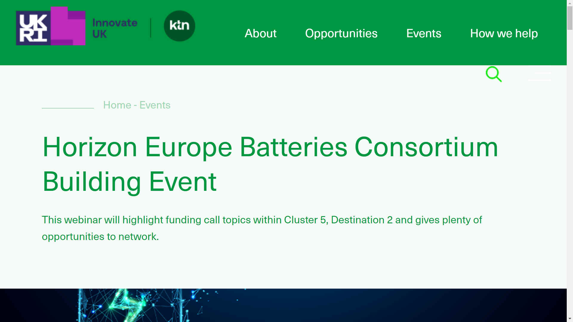 Horizon Europe - Batteries consortium building event