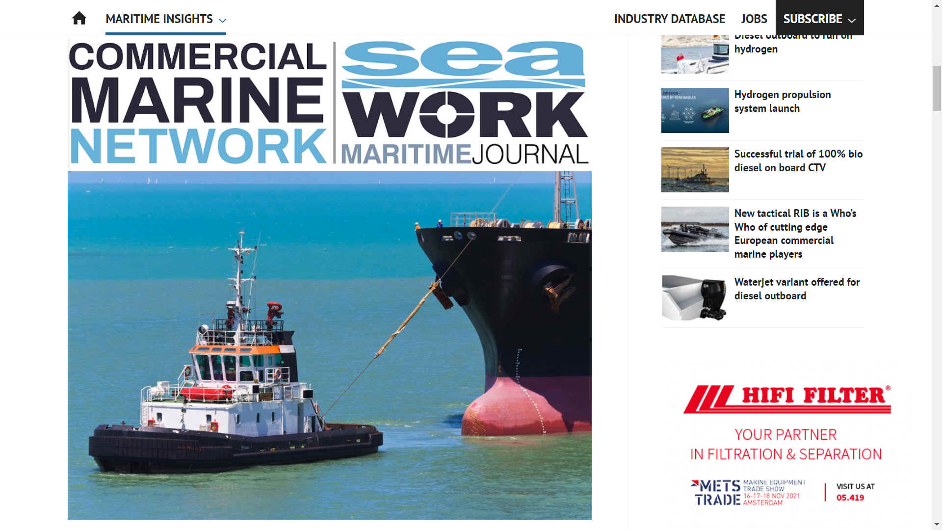 SeaWork boats commercial marine safety of crew in port and offshore operations 3rd February 2022