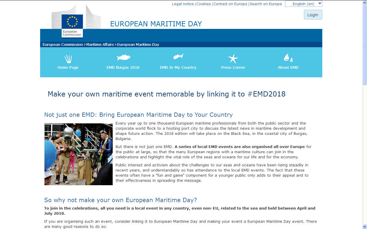 Make your own European Maritime Day event #EMD2018