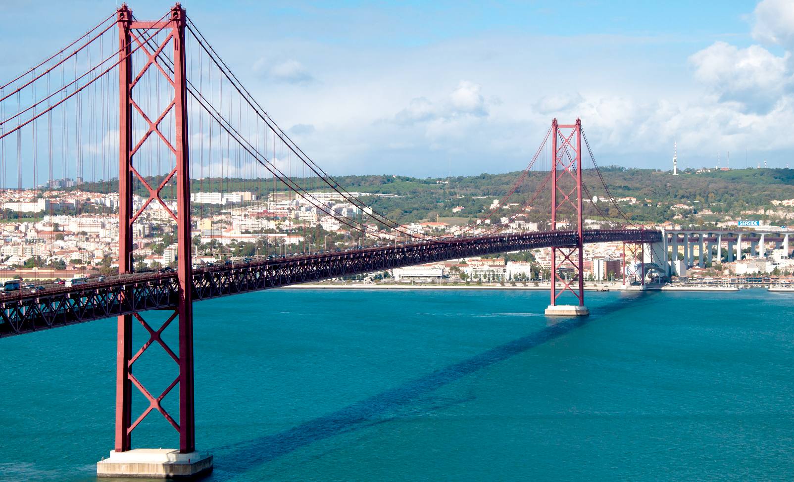 Steel suspension bridge in Portugal