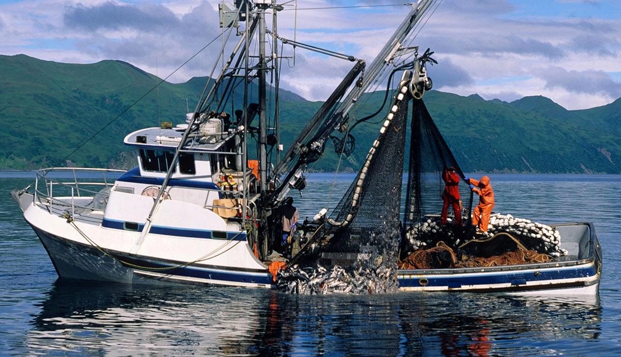 Traditional diesel powered fishing boat