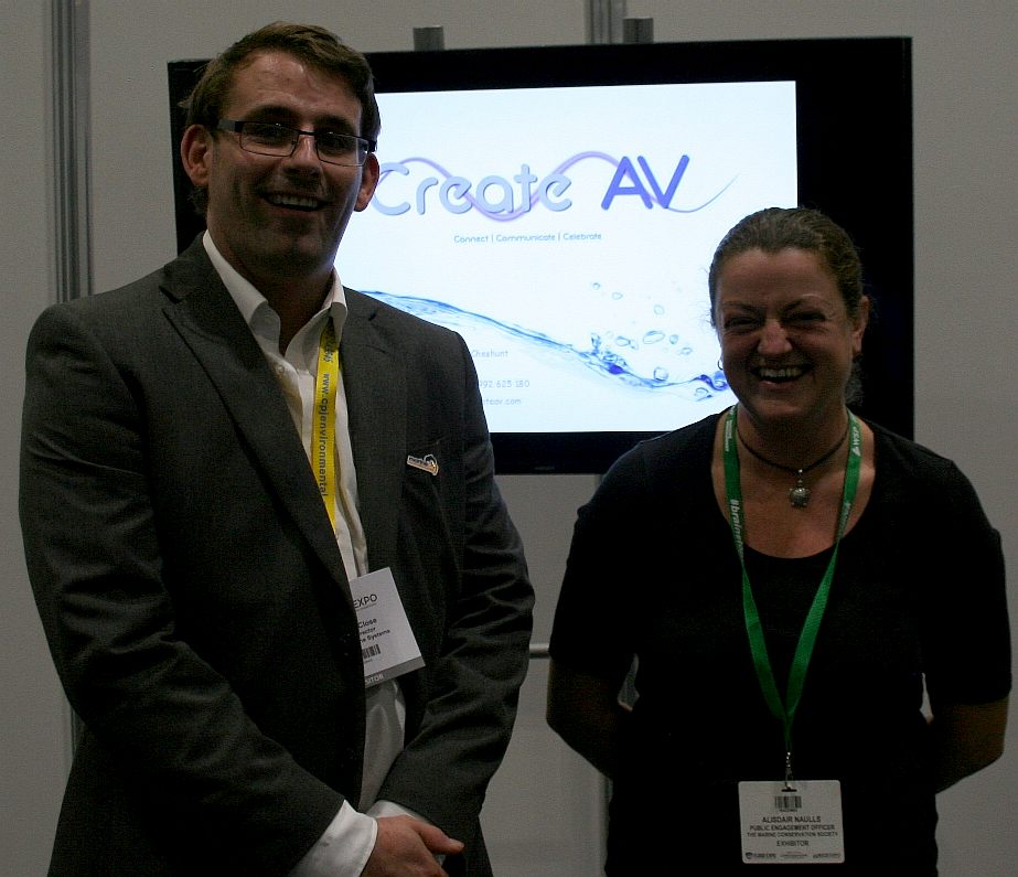 Emma Cunningham with Chris Close at the Excel in London
