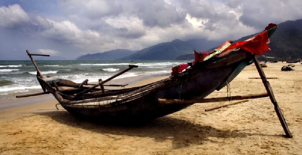 Traditional Vietnamese fishing boat